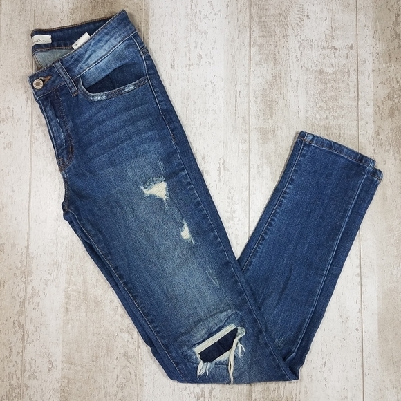 Kancan Destructed Distressed Jeans Size 25 - Picture 1 of 7
